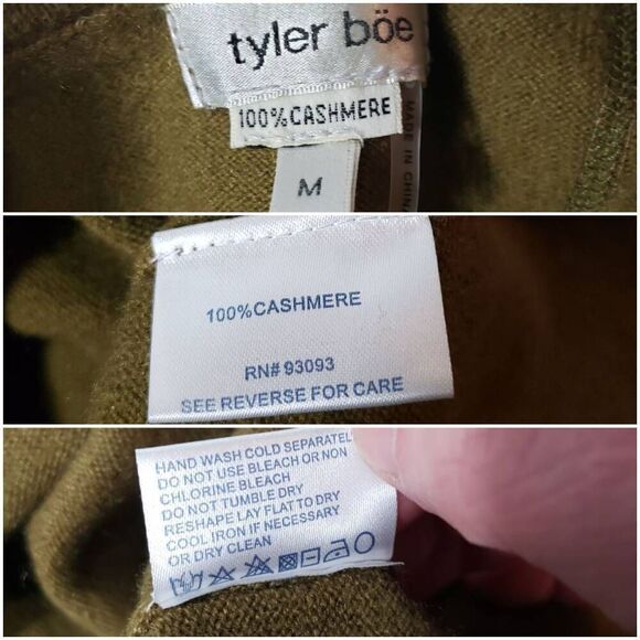 Tyler Boe 100% Cashmere 1/4 to 1/2 Button Up Sweater Sz. M - Picture 4 of 7